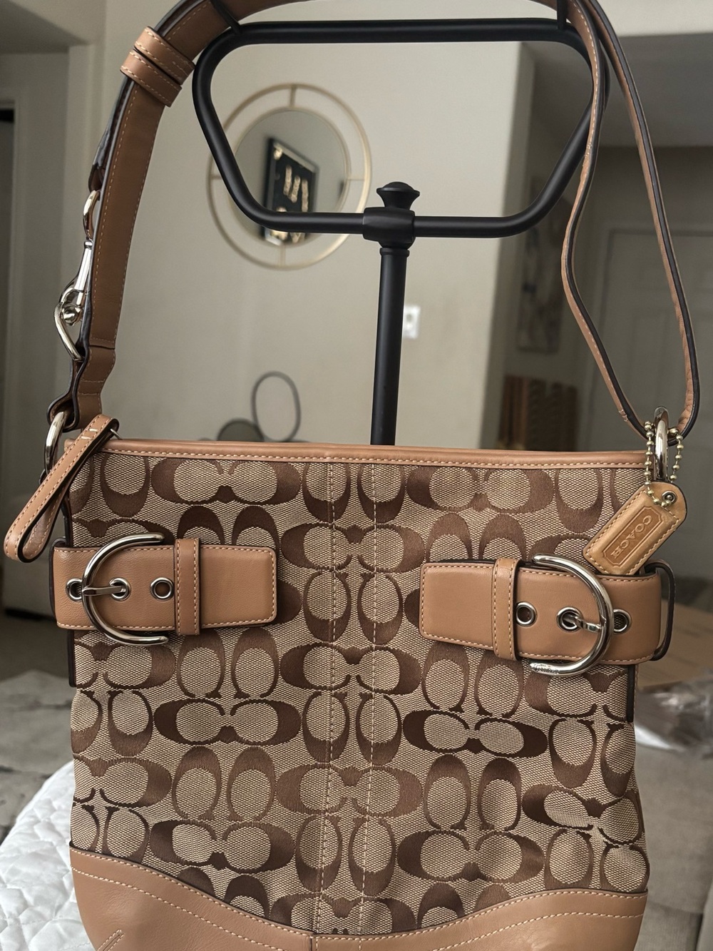 Retired Coach Signature Buckle Crossbody Bag